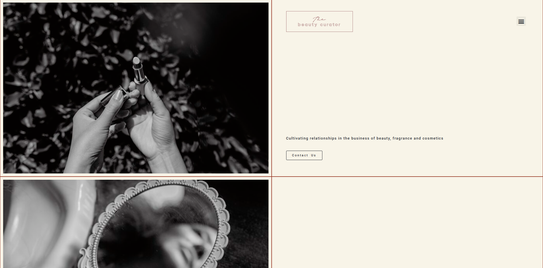 The Beauty Curator website
